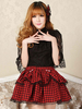 Jupe Lolita rouge à volants en dentelle et nœud papillon classique Lolita SK Déguisements Halloween