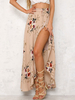Jupe longue 2021 florale en mousseline de soie Boho Jupe d