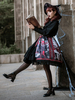 Jupe mage noire Sweet Lolita SK Jupes Lolita foncées en fibre de polyester argentée noire