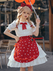 Jupe Mignonne Lolita SK Tea Party Volants Jupes Lolita À Motif Cœurs Blancs