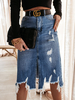 Jupe pour femme bleu ciel clair Denim longueur au genou Vintage automne et hiver femmes bas