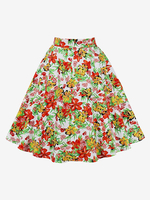Jupe Pour Femmes Imprimé Fleuri Coton Longueur Au Genou Taille Haute Vintage