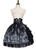 Jupe Steampunk Lolita Jupe en dentelle noire Jupes Lolita à lacets