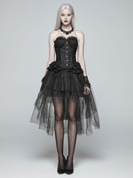 Jupe Steampunk Lolita Jupes Lolita noires à plusieurs niveaux