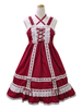 Jupe Sweet Lolita Jsk Bourgogne Lolita Jumper Skirt  Déguisements Halloween