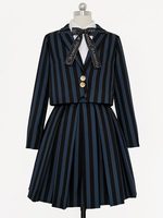 Jupes gothiques Lolita SK Stripes Blue Lolita