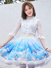 Jupes Lolita en dentelle bleue à imprimé animal doux Lolita SK
