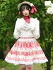Jupes Lolita Sweet Lolita Overskirt Dentelle Motif Fruits Rose Chaud