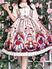 Jupes Sweet Lolita JSK Robe Sugar Plum Fairy Imprimé Bow Lolita Jumper Déguisements Halloween