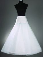 jupon de mariage blanc 2 couches en polyester