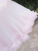 Jupon de mariage nuptiale beau jupon demi-glissement en tulle à deux niveaux rose