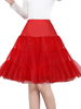 Jupon de mariage pour les mariées Fantastique polyester désossé court évasé slip rouge agitation
