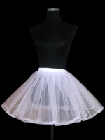 jupon de soirée blanc 2 couches en tulle