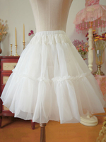 Jupon Lolita plissé blanc Déguisements Halloween