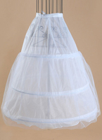 Jupons de Mariée Femmes Mi-longs en Dentelles sous Robe Vintage Beige Bas Evasée Unicolore
