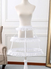Jupons Lolita Blancs Ruffles Jupon 4 Couches Crinoline Blanc Lolita Déguisements Halloween