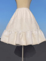 Jupons Lolita de style ROCOCO Jupe Lolita blanche à volants en polyester