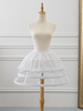 Jupons Lolita en polyester Jupon Lolita gothique Jupe Lolita blanche pour femme