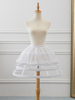 Jupons Lolita en polyester Jupon Lolita gothique Jupe Lolita blanche pour femme