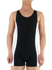 Justaucorps Wrestling Noir demi-long en Lycra sans manches Déguisements Halloween