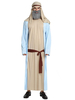 Kaki Robe Costume Arabe Masculine Avec Bandeau Déguisements Halloween