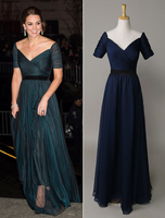 Kate Middleton - Robe épaules nues bleu marine foncé
