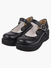 Kawayi Black Lolita Shoes Chaussures à plateforme avec sangle à boucles