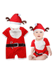 Kid Christmas Jumpsuit Coton Rouge Noël Toddler Vacances Costumes Déguisements Noël