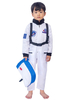 Kids Astronaute Costumes Costumes Blanc Jumpsuit Hotte 2 pièces Ensemble de polyester Fibre Enfants Costume Cosplay Ensemble complet