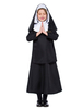 Kids Nun Costumes Costumes Noir One Piece Hood Hood Polyester Enfants Halloween Costumes Set complet