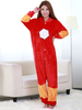 Kigurumi Carnaval adulte Onesie Iron Man pyjama flanelle rouge Cosplay Costume Carnaval Déguisements Halloween