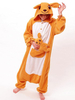 Kigurumi Carnaval adulte Onesie pyjamas jaune kangourou flanelle mignon Costume Carnaval Animal Déguisements Halloween