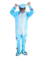 Kigurumi Carnaval Adulte pour femme en flanelle bleu ciel clair de Nouvel An hiver Combinaison Déguisements Halloween