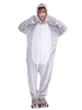 Kigurumi Carnaval Adulte pour femme en flanelle gris de Nouvel An hiver Combinaison Déguisements Halloween