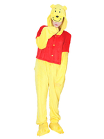 Kigurumi Carnaval Adulte pour femme en flanelle jaune de Nouvel An hiver Combinaison Déguisements Halloween