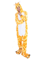 Kigurumi Carnaval Adulte pour femme en flanelle jaune de Nouvel An hiver Combinaison Déguisements Halloween