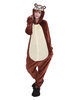 Kigurumi Carnaval Adulte pour femme en flanelle marron foncé de Toussaint automne Chaussures Déguisements Halloween