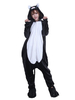Kigurumi Carnaval Adulte pour femme en flanelle noir de Nouvel An hiver Combinaison Déguisements Halloween