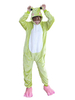 Kigurumi Carnaval Adulte pour femme en flanelle vert gazon de Nouvel An hiver Combinaison Déguisements Halloween