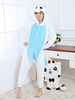Kigurumi Carnaval Adulte unisexe en flanelle blanc artistique original de Carnaval Combinaison Déguisements Halloween