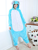 Kigurumi Carnaval Adulte unisexe en flanelle bleu original de Toussaint Combinaison Déguisements Halloween