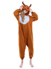 Kigurumi Carnaval Adulte unisexe en flanelle Brun de Toussaint Combinaison Déguisements Halloween