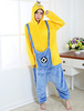 Kigurumi Carnaval Adulte unisexe en flanelle jaune original de Toussaint Combinaison Déguisements Halloween
