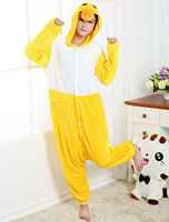 Kigurumi Carnaval Adulte unisexe en flanelle jaune original de Toussaint Combinaison Déguisements Halloween