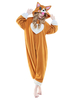 Kigurumi Carnaval Adulte unisexe en flanelle marron clair de Toussaint Combinaison Déguisements Halloween