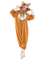 Kigurumi Carnaval Adulte unisexe en flanelle marron clair de Toussaint Combinaison Déguisements Halloween