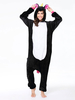 Kigurumi Carnaval Adulte unisexe en flanelle noir de Carnaval automne Combinaison Déguisements Halloween