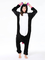 Kigurumi Carnaval Adulte unisexe en flanelle noir de Carnaval automne Combinaison Déguisements Halloween