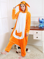Kigurumi Carnaval Adulte unisexe en flanelle orange original de Toussaint Combinaison Déguisements Halloween