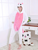 Kigurumi Carnaval Adulte unisexe en flanelle rose artistique original de Carnaval Combinaison Déguisements Halloween